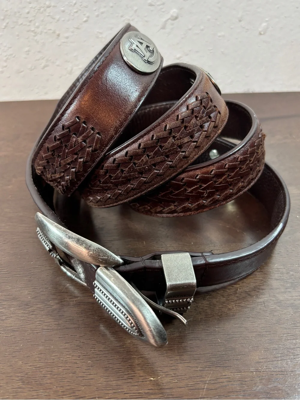 Auburn Tiger Men’s Collegiate Leather Belt
